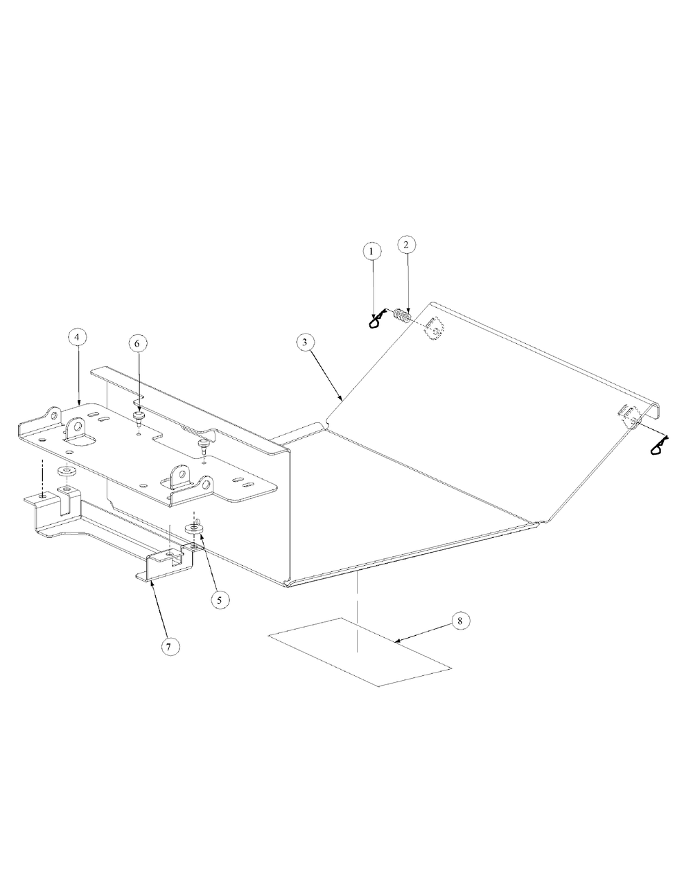 Floor Panel Assembly Diagram and Parts List for M54-KW (53BB5DBW150-23-HP)(2003 1/2) Cub Cadet Lawn Tractor